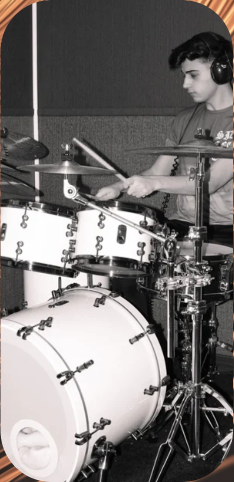 Daniel Buades playing drums